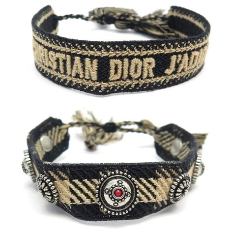 pulseira dior algodão preço|Conjunto de pulseiras Christian Dior Algodão branco e bege .